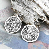 Templar Knights Era French Healing Angel Silver Denier Sterling Silver Earrings