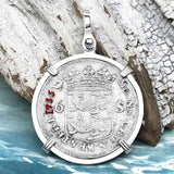 Dutch East India Company 1755 Silver 6 Stuiver Ship Shilling "God is our Refuge and Strength" Sterling Silver Pendant
