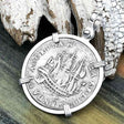Dutch East India Company 1755 Silver 6 Stuiver Ship Shilling "I Struggle and Survive" Sterling Silver Pendant