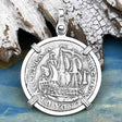 Dutch East India Company 1791 Silver 6 Stuiver Ship Shilling "I Struggle and Survive" Sterling Silver Pendant