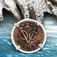 VOC - Dutch East India Company Shipwreck - I Struggle and Survive - 1745 1 Duit Sterling Silver Pendant