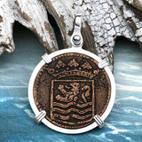 VOC - Dutch East India Company Shipwreck - I Struggle and Survive - 1745 1 Duit Sterling Silver Pendant