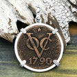 VOC - Dutch East India Company Shipwreck 1790 LARGE 2 Duit Sterling Silver Pendant