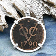 VOC - Dutch East India Company Shipwreck 1790 LARGE 2 Duit Sterling Silver Pendant