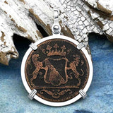 VOC - Dutch East India Company Shipwreck 1790 LARGE 2 Duit Sterling Silver Pendant