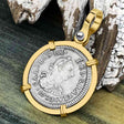 RARE Grade 1 Plus El Cazador Shipwreck 1783 1/2 Reale Piece of 8 14K Gold Pendant 