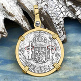 El Cazador Shipwreck 1783 1 Reale Piece of 8 14K Gold Pendant