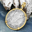 El Cazador Shipwreck 1783 2 Reale Piece of 8 14K Gold Pendant