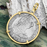 RARE Grade 1 Plus El Cazador Shipwreck 1783 8 Reale "Piece of 8" 14K Gold Treasure Coin Pendant