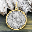 El Cazador Shipwreck 1754 RARE Pillar Dollar 2 Reale Piece of 8 14K Gold Pendant 