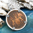 Admiral Gardner Shipwreck Ten Cash Coin Grade 1+ Sterling Silver Pendant