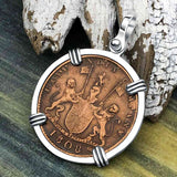 Admiral Gardner Shipwreck Ten Cash Coin Grade 1+ Sterling Silver Pendant