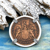 Admiral Gardner Shipwreck Ten Cash Coin Grade 1+ Sterling Silver Pendant