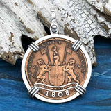 Admiral Gardner Shipwreck Ten Cash Coin Grade 1+ Sterling Silver Pendant