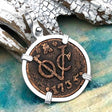 VOC - Dutch East India Company Shipwreck - I Struggle and Survive - 1735 1 Duit Sterling Silver Pendant
