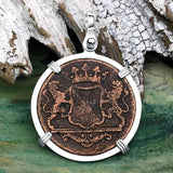 VOC - Dutch East India Company Shipwreck 1790 LARGE 2 Duit Sterling Silver Pendant