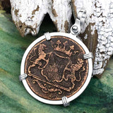 VOC - Dutch East India Company Shipwreck 1790 LARGE 2 Duit Sterling Silver Pendant