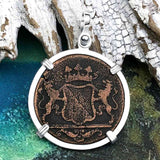 VOC - Dutch East India Company Shipwreck 1790 LARGE 2 Duit Sterling Silver Pendant