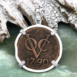 VOC - Dutch East India Company Shipwreck 1790 LARGE 2 Duit Sterling Silver Pendant