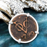 VOC - Dutch East India Company Shipwreck 1790 LARGE 2 Duit Sterling Silver Pendant