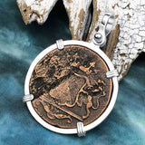 VOC - Dutch East India Company Shipwreck 1790 LARGE 2 Duit Sterling Silver Pendant