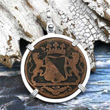 VOC - Dutch East India Company Shipwreck 1790 LARGE 2 Duit Sterling Silver Pendant