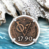 VOC - Dutch East India Company Shipwreck 1790 LARGE 2 Duit Sterling Silver Pendant