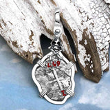 1657 Consolacion Shipwreck Skull and Cross Bones Spanish 1 Reale Piece of 8 Sterling Silver Pendant