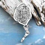 1657 Consolacion Shipwreck Skull and Cross Bones Spanish 1 Reale Piece of 8 Sterling Silver Pendant
