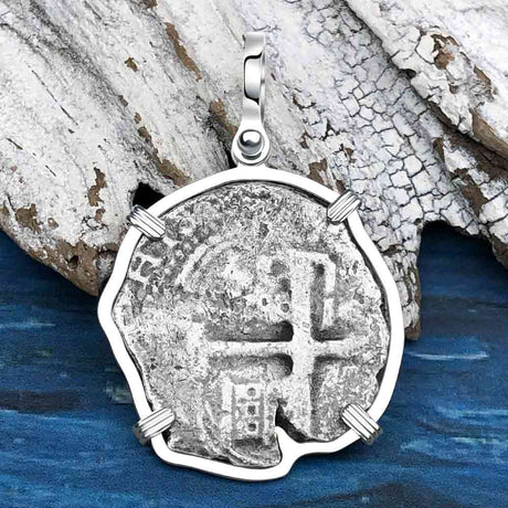 1679 Consolacion Shipwreck Pirate Era 8 Reale Cob Piece of 8 Sterling Silver Pendant