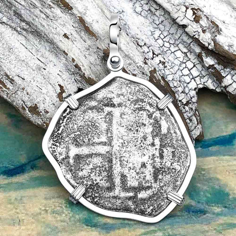 1678 Consolacion Shipwreck Pirate Era 8 Reale Cob Piece of 8 Sterling Silver Pendant