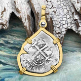 1665 Consolacion Shipwreck Pirate Era Spanish 1 Reale Piece of Eight 14K Gold Pendant