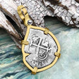 1665 Consolacion Shipwreck Pirate Era Spanish 1 Reale Piece of Eight 14K Gold Pendant