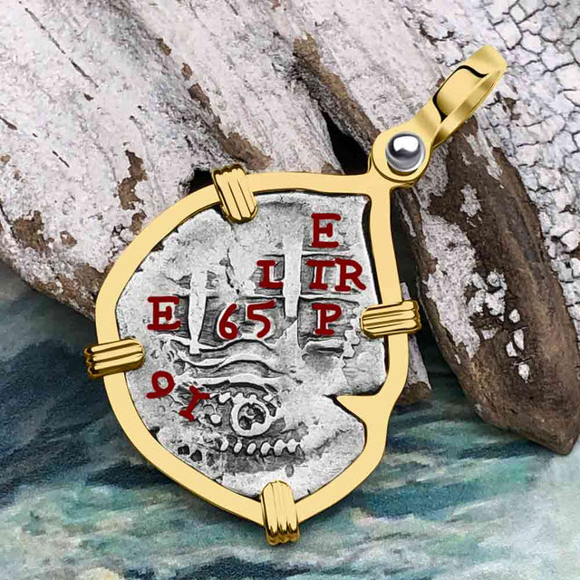 1665 Consolacion Shipwreck Pirate Era Spanish 1 Reale Piece of Eight 14K Gold Pendant