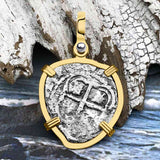1655 Consolacion Shipwreck Pirate Era Spanish 1 Reale Piece of Eight 14K Gold Pendant