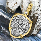 1655 Consolacion Shipwreck Pirate Era Spanish 1 Reale Piece of Eight 14K Gold Pendant