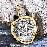 1655 Consolacion Shipwreck Pirate Era Spanish 1 Reale Piece of Eight 14K Gold Pendant