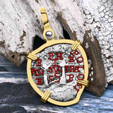 1655 Consolacion Shipwreck Pirate Era Spanish 1 Reale Piece of Eight 14K Gold Pendant