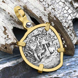 1655 Consolacion Shipwreck Pirate Era Spanish 1 Reale Piece of Eight 14K Gold Pendant