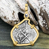 1673 Consolacion Shipwreck Pirate Era Spanish 1 Reale Piece of Eight 14K Gold Pendant