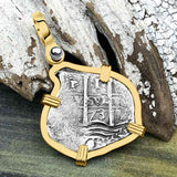 1673 Consolacion Shipwreck Pirate Era Spanish 1 Reale Piece of Eight 14K Gold Pendant