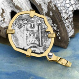 1677 Consolacion Shipwreck Pirate Era Spanish 1 Reale Piece of Eight 14K Gold Pendant