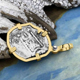 1677 Consolacion Shipwreck Pirate Era Spanish 1 Reale Piece of Eight 14K Gold Pendant