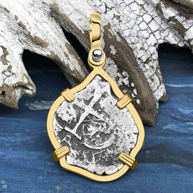 1680 Consolacion Shipwreck Pirate Era Spanish 1 Reale Piece of Eight 14K Gold Pendant