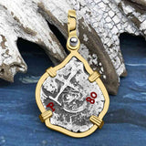 1680 Consolacion Shipwreck Pirate Era Spanish 1 Reale Piece of Eight 14K Gold Pendant