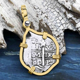 1680 Consolacion Shipwreck Pirate Era Spanish 1 Reale Piece of Eight 14K Gold Pendant