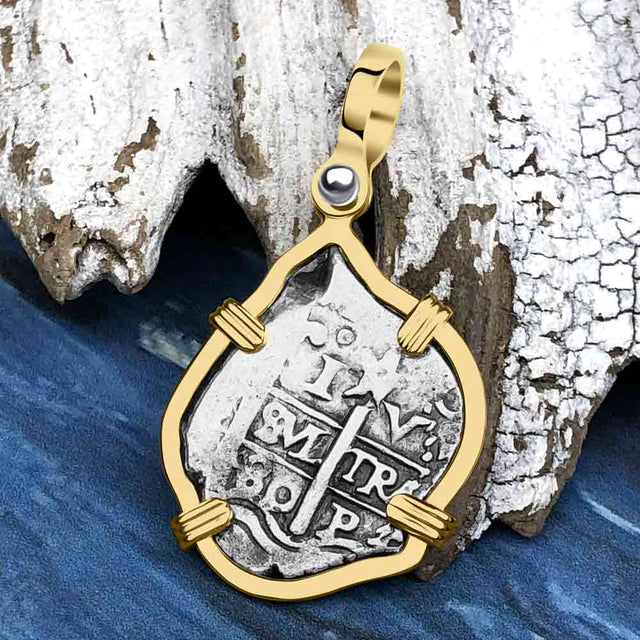 1680 Consolacion Shipwreck Pirate Era Spanish 1 Reale Piece of Eight 14K Gold Pendant