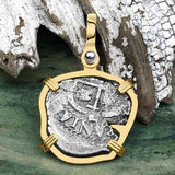 1673 Consolacion Shipwreck Pirate Era Spanish 1 Reale Piece of Eight 14K Gold Pendant