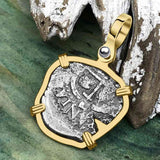 1673 Consolacion Shipwreck Pirate Era Spanish 1 Reale Piece of Eight 14K Gold Pendant
