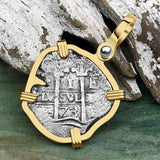 1673 Consolacion Shipwreck Pirate Era Spanish 1 Reale Piece of Eight 14K Gold Pendant